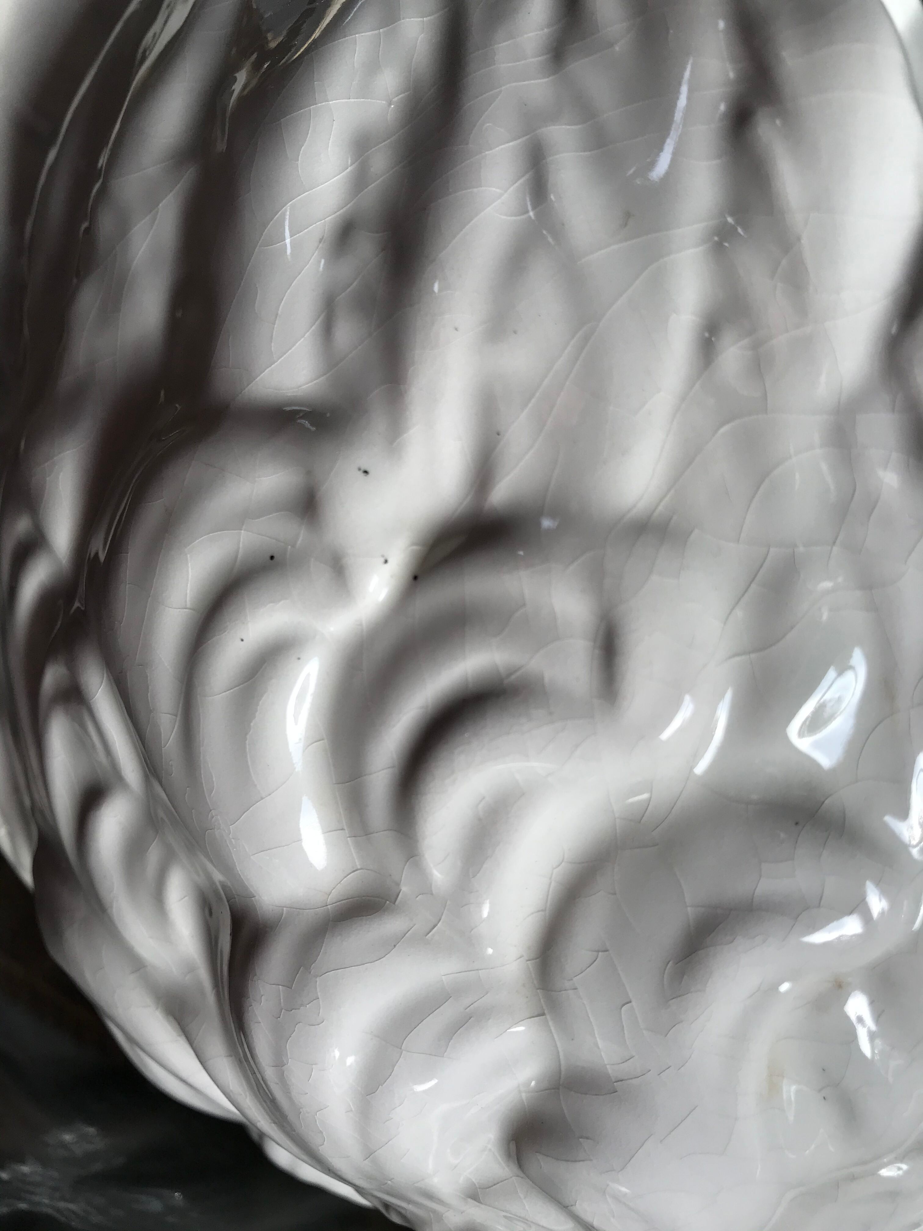 Vintage ceramic swan pot cover