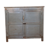 Ancien buffet en teck birman patine grise-bleue