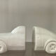 Pair of vintage ceramic car bookends