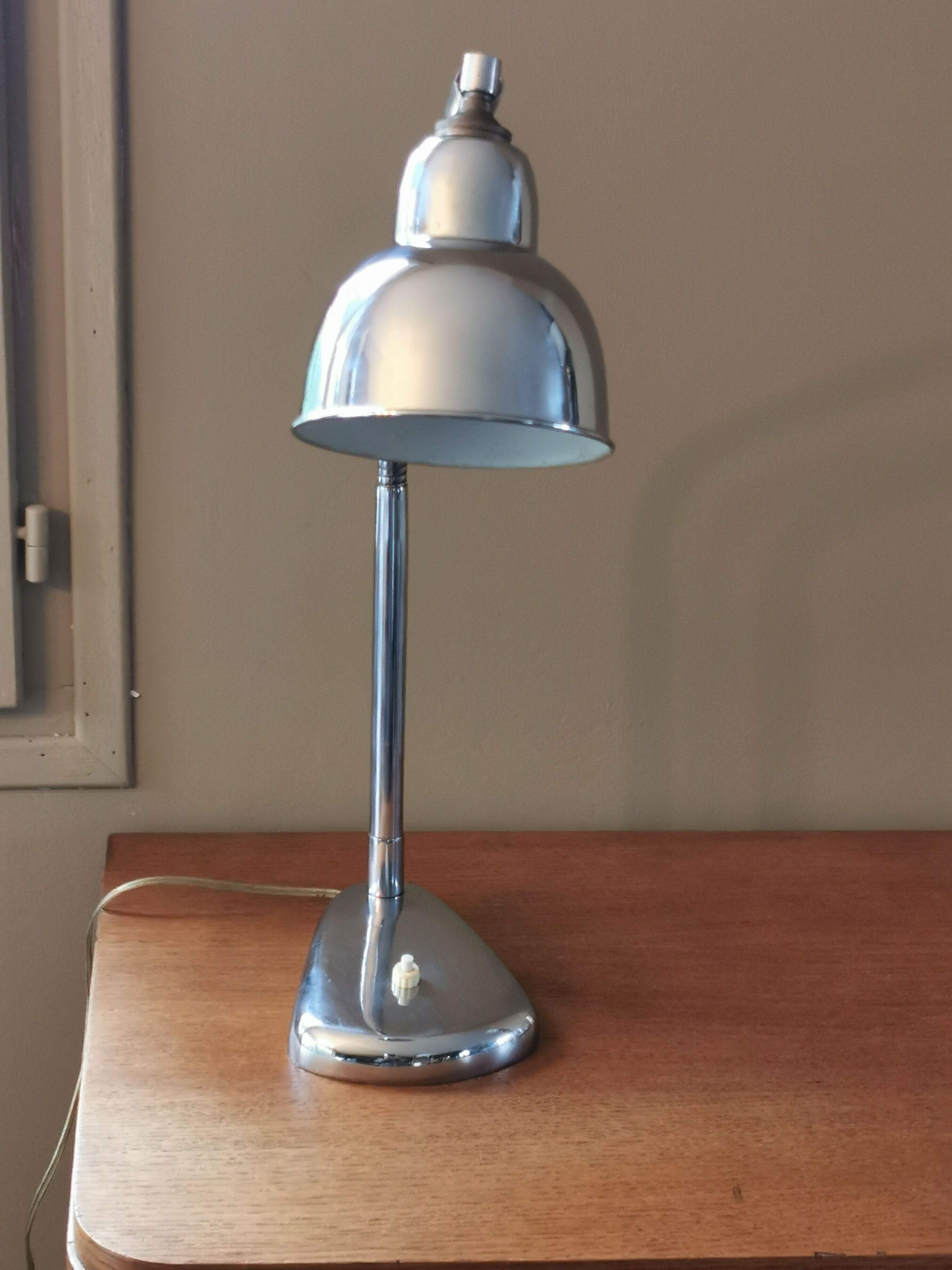 Chrome articulated vintage desk lamp