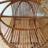 Rattan and wicker armchair 1950