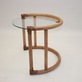 Round bamboo coffee table or side table