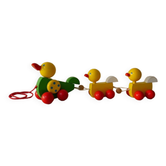 Pulling wooden ducks