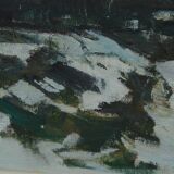 Peinture moderne suédoise, années 1960, huile sur toile, Gunnar Herman Berglund (1906-1992)