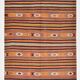 6x8 Red Blue Striped Vintage Kilim Rug  173x243Cm SK 33439