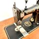 Mechanical Kohler sewing machine and its furniture with manual and replacement needle