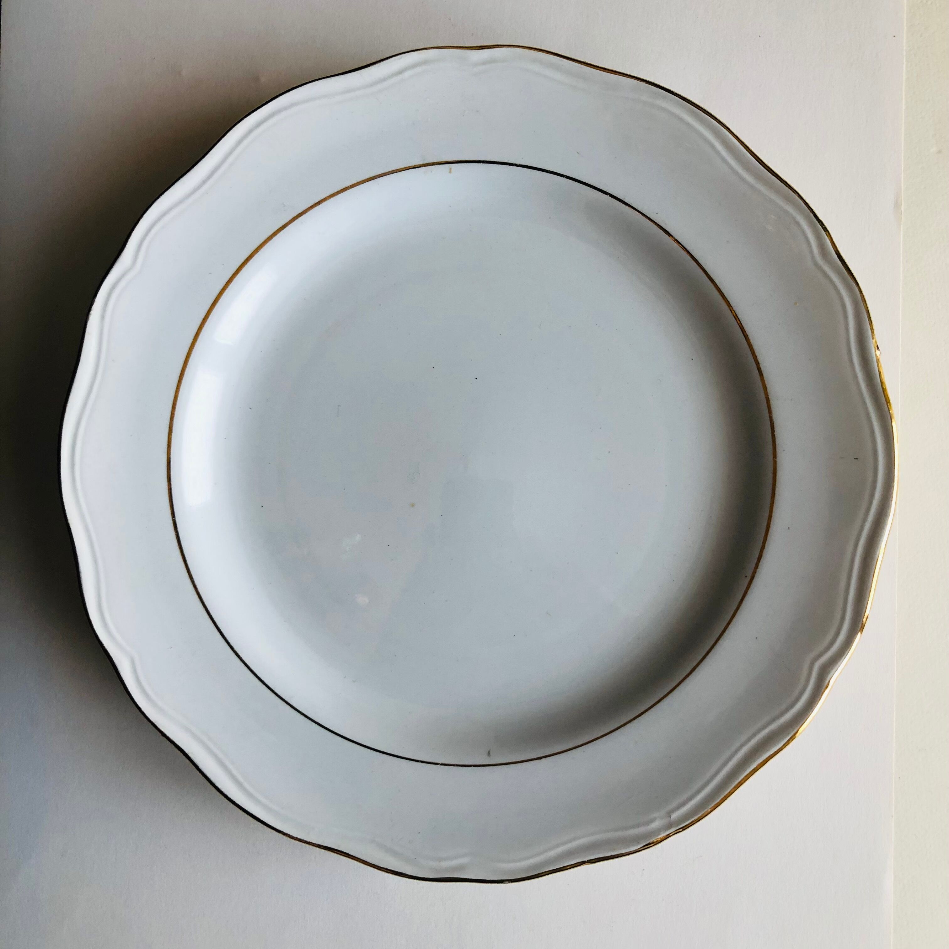 Set de 4 assiette en faïence fine de Saint-Amand