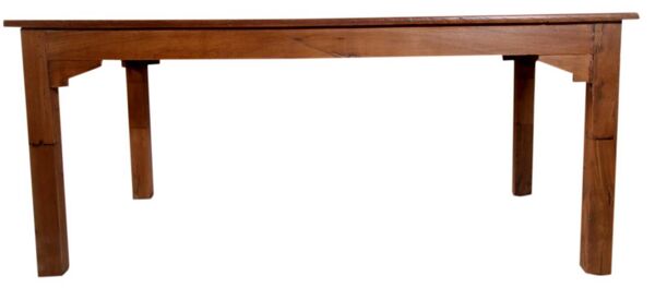 Table de ferme, d'atelier ancienne en teck birman