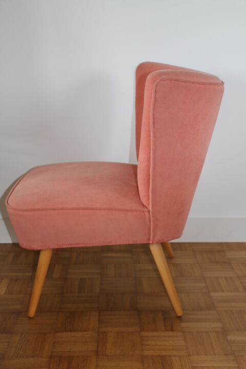Fauteuil cocktail rose poudré