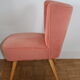 Fauteuil cocktail rose poudré