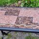Table bistrot mosaïque de verre années 70