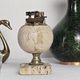 Spherical table lighter in genuine travertine – Italy, circa 1970