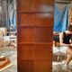 Shelves, bookcase with vintage sliding doors
