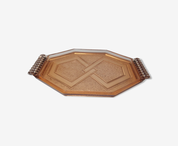 Plat art déco rose