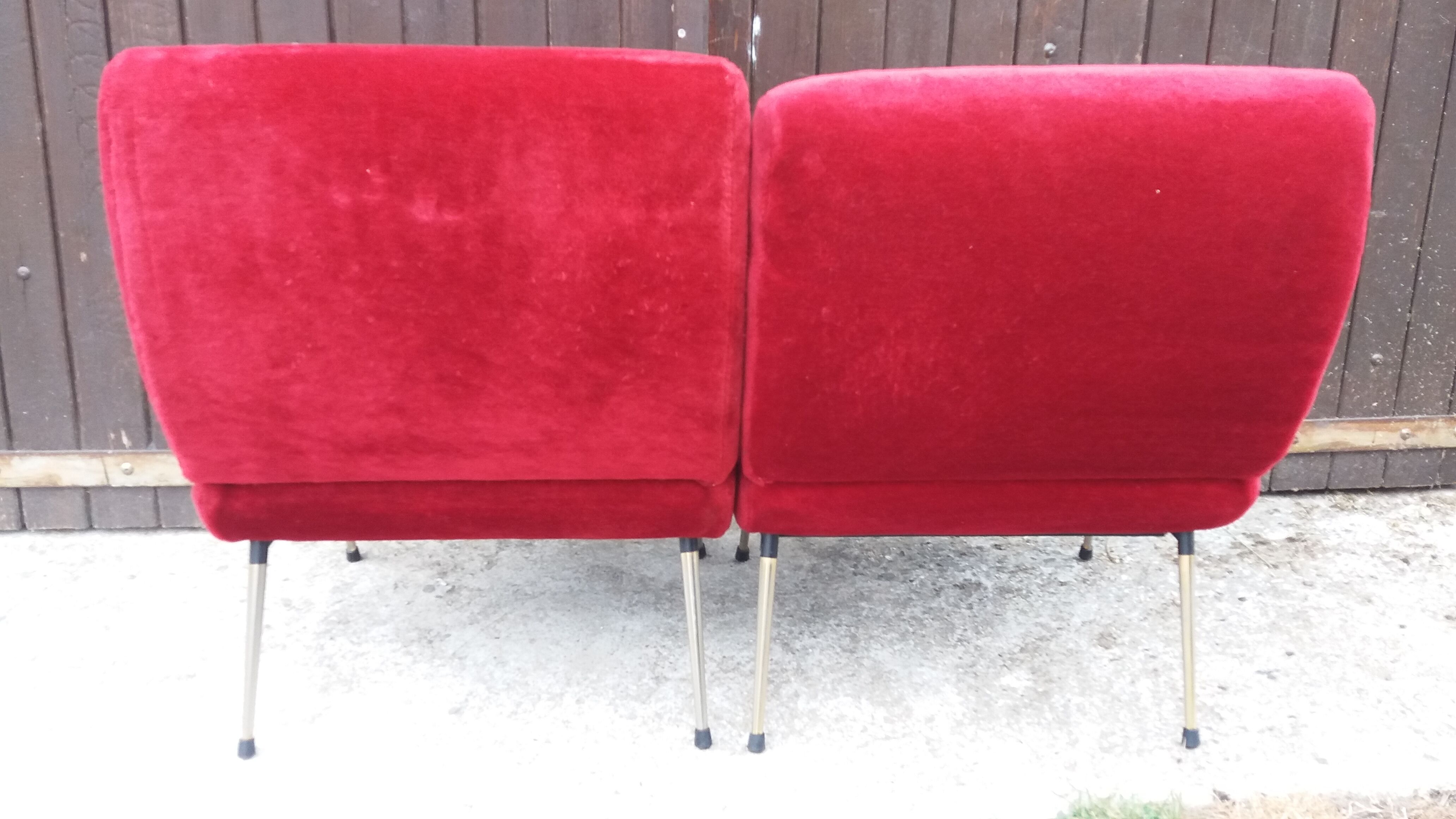 Paire de chauffeuses vintage