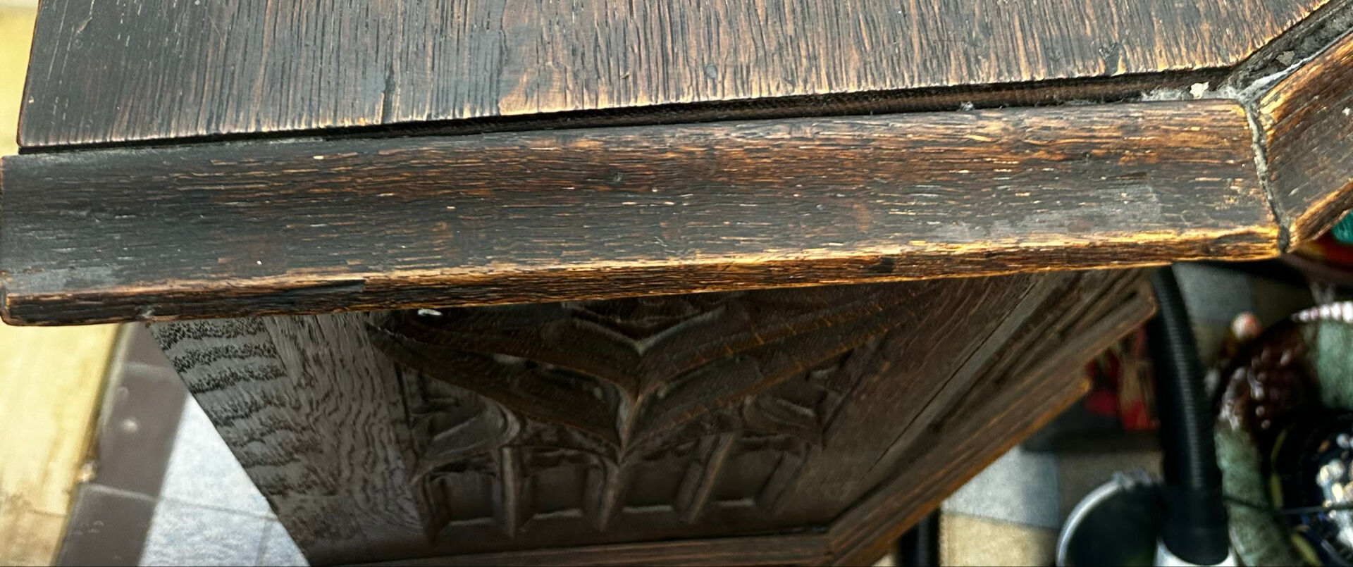 Gothic Buffet Cabinet in Carved Oak, 19th Century