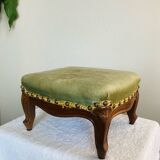 Louis XV footrest in walnut, 19th century, curved base