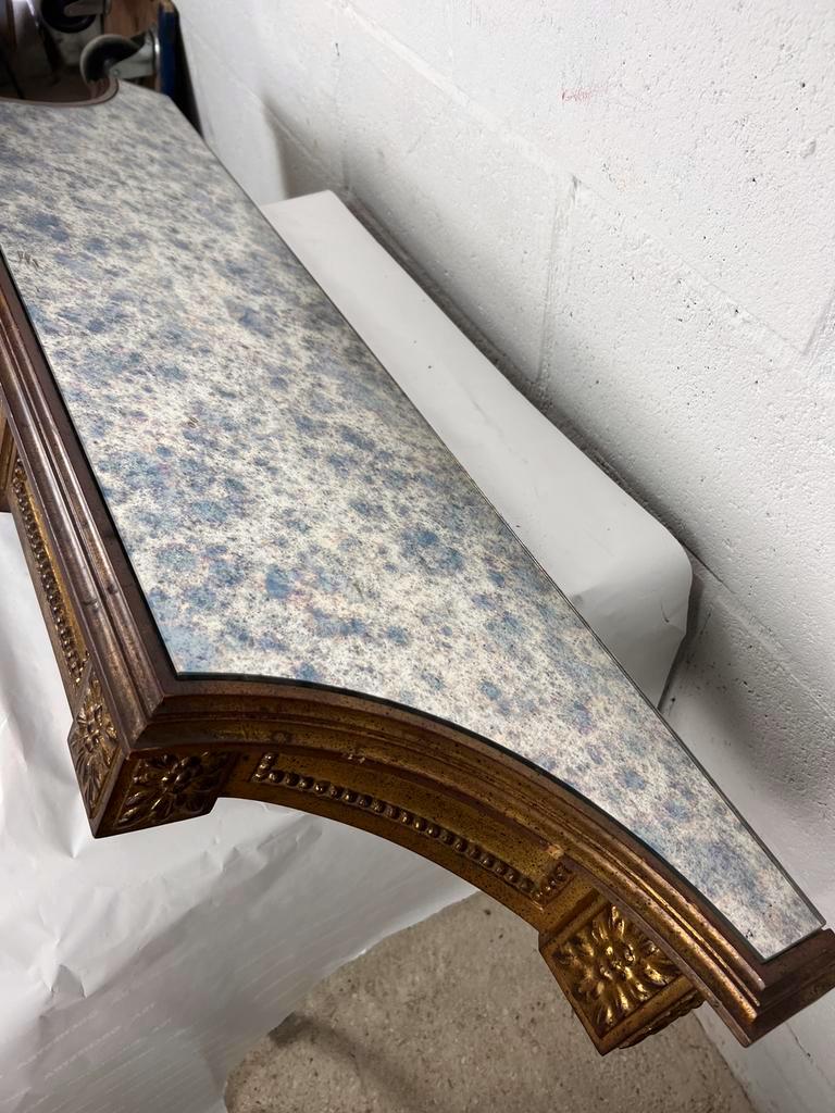 Console étagère vintage 'or' etagere avec verre miroir