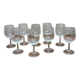 Set of water glasses on stems