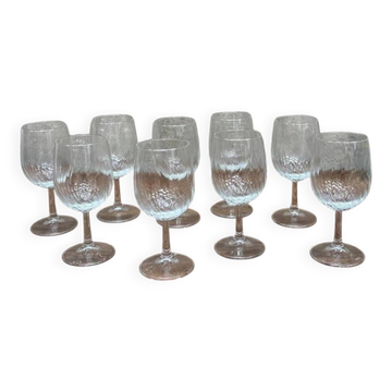 Ensemble verres à eau sur pieds