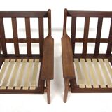 Set of 2 Scandinavian teak armchairs, Poul Volther, Gemla Möbler, Sweden, 1