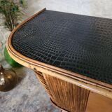 Bamboo and rattan bar 50s-60s