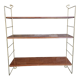 Wall shelves style metal string imitation wood 60- 70s