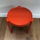 Small vintage orange round table 1970