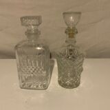 2 whisky decanters Selency X Monoprix crossed Laroche