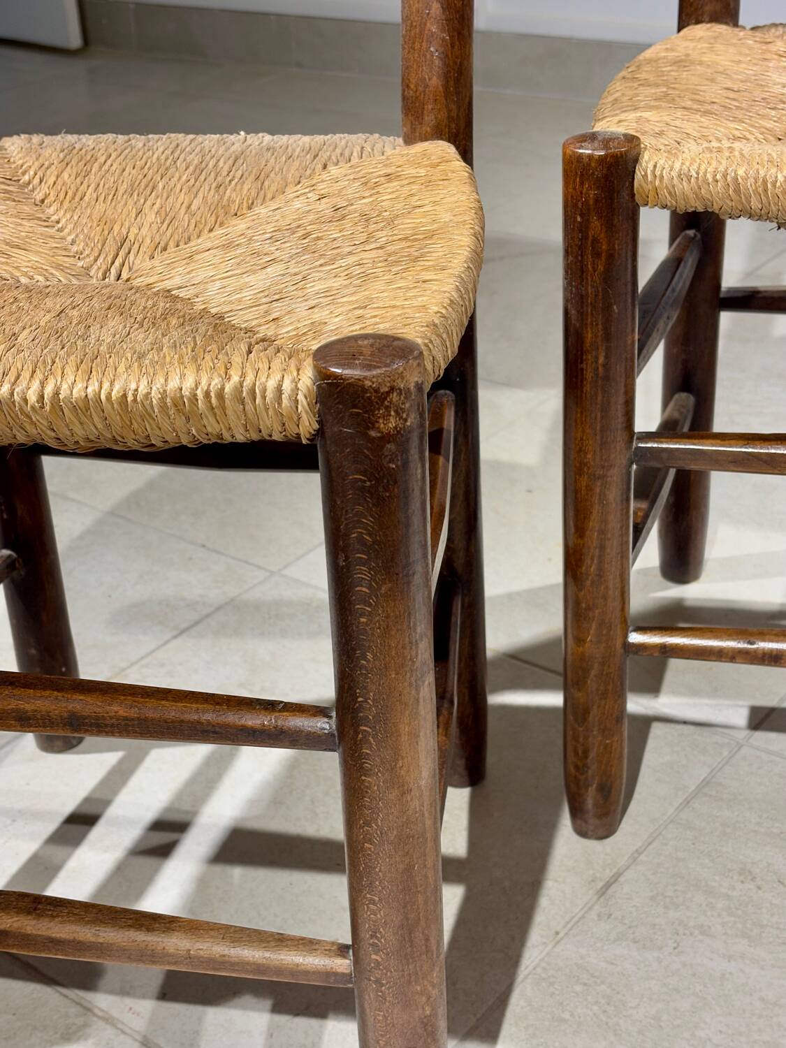 Set of 6 Bauche chairs by Charlotte Perriand