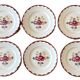 6 antique Longchamp earthenware dessert plates