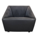 Postmodern Leather Armchair on Wheels by Cor