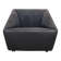 Postmodern Leather Armchair on Wheels by Cor