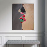 Abstract acrylic painting Kiss 100x81 by Bodasca