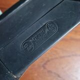 Chrome and black lacquered metal desk lamp, design by Josef Hurka, Napako, 1950.