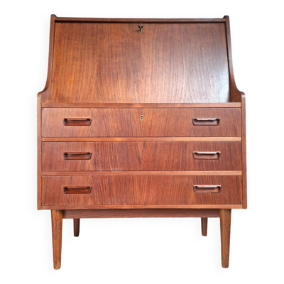 Secrétaire danois Gunnar Nielsen, enfilade scandinave, bureau vintage