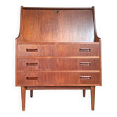 Secrétaire danois Gunnar Nielsen, enfilade scandinave, bureau vintage