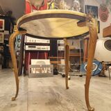 Bronze and marble side table