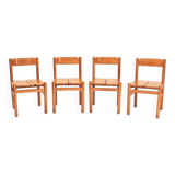 Minimalist japandi pine wooden chairs, 4