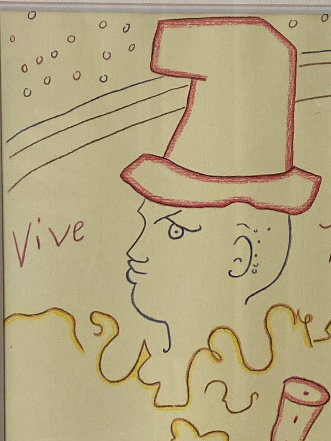 Lithograph, Long Live the Track, Jean Cocteau