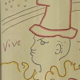 Lithograph, Long Live the Track, Jean Cocteau