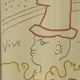 Lithographie, Vive la Piste, Jean Cocteau