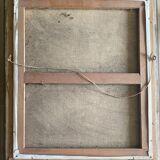 Painting "Bouquet of foxgloves" apothecary pot signed P. Jally and frame