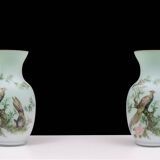 Norleans - Made in Italy - Opaline Glass Hand Painted Vases