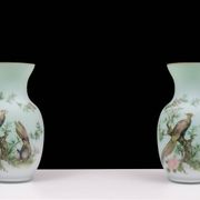 Norleans - Made in Italy - Opaline Glass Hand Painted Vases