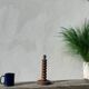 Art Deco wooden lamp base in the style of Charles Dudouyt.