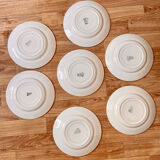 Flat faience plates from saint amand and hamage