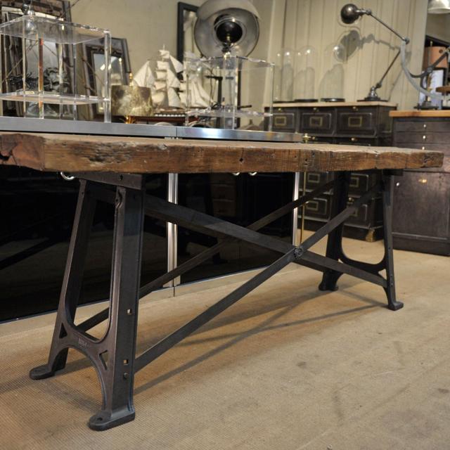 Industrial metal and wood console 1920