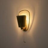 Style perforated brass wall light