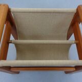 Danish Solid Teak Magazine Rack, 1960s